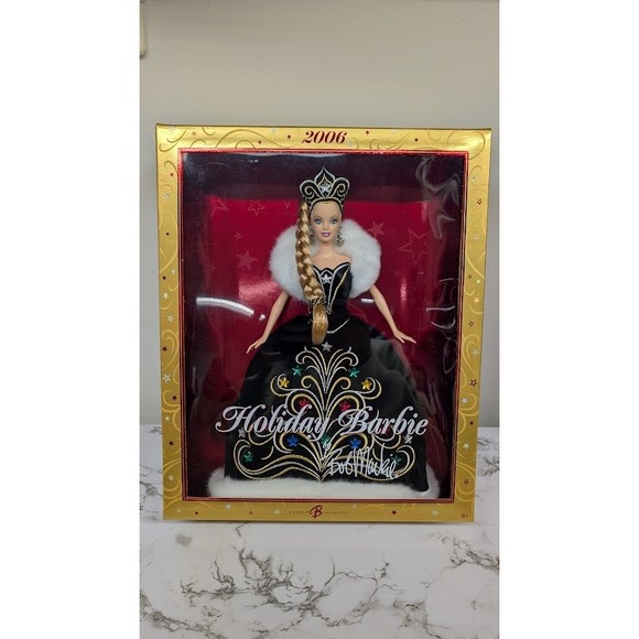 2006 Holiday Barbie Doll Bob Mackie Designer Black Gown New In Box - Picture 1 of 2